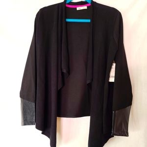 NWT - BLACK OPEN CARDIGAN BY OVLA